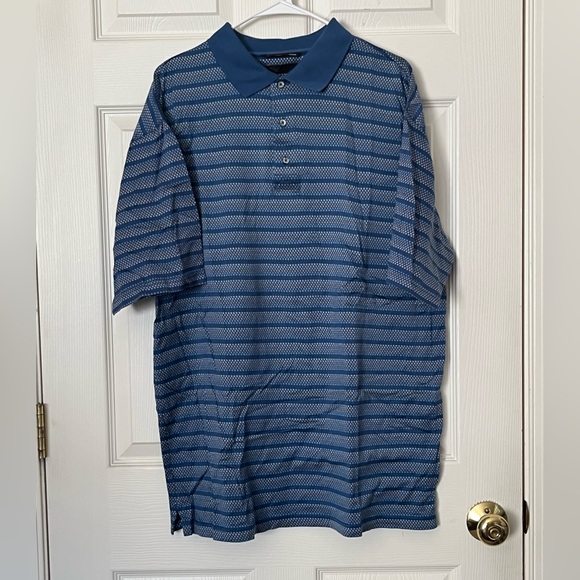 Men's Greg Norman Mercerized Cotton Golf Polo Shark Blue XL - Picture 10 of 15
